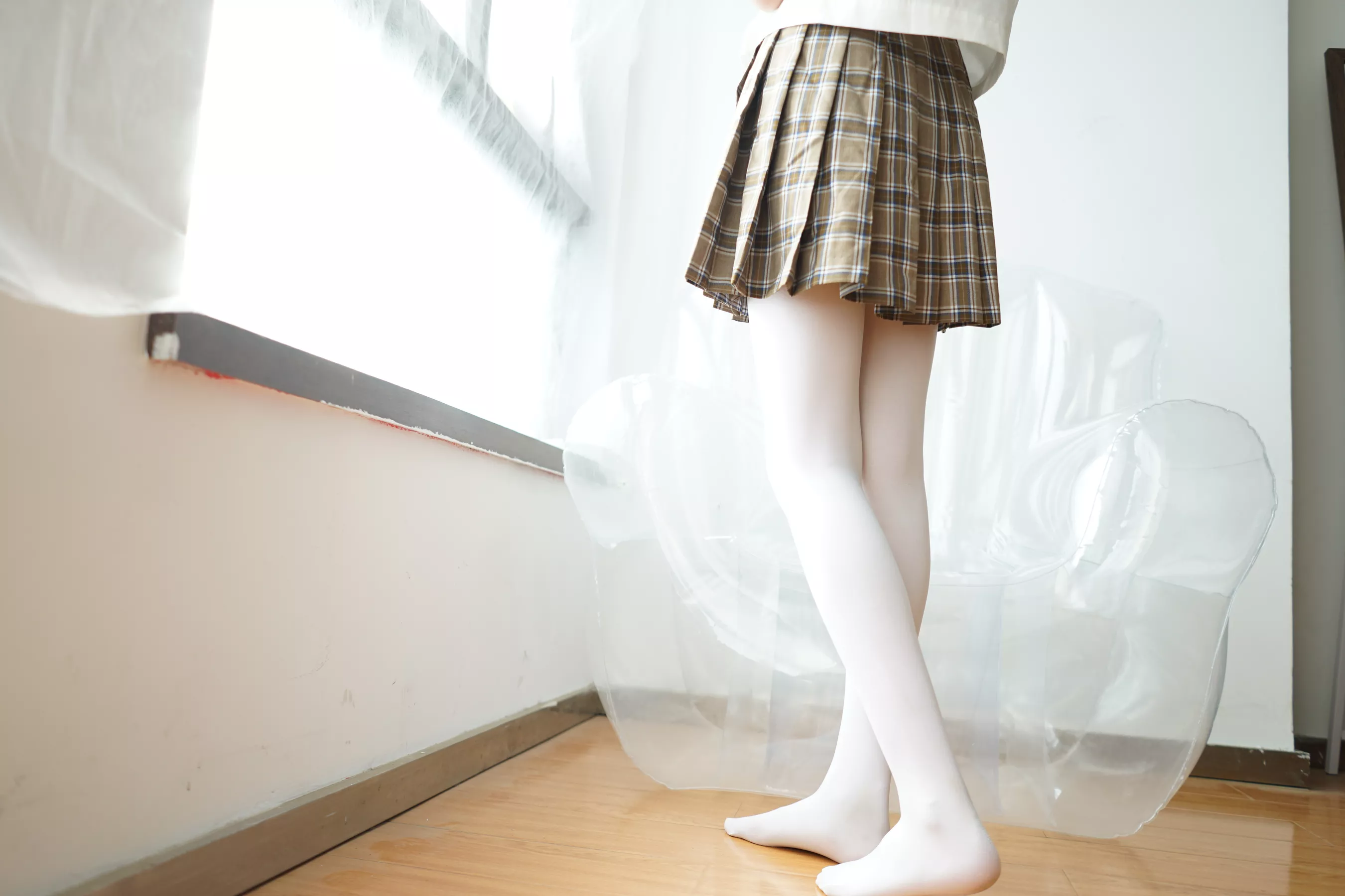 森萝财团写真-[BETA-021]白丝格子裙